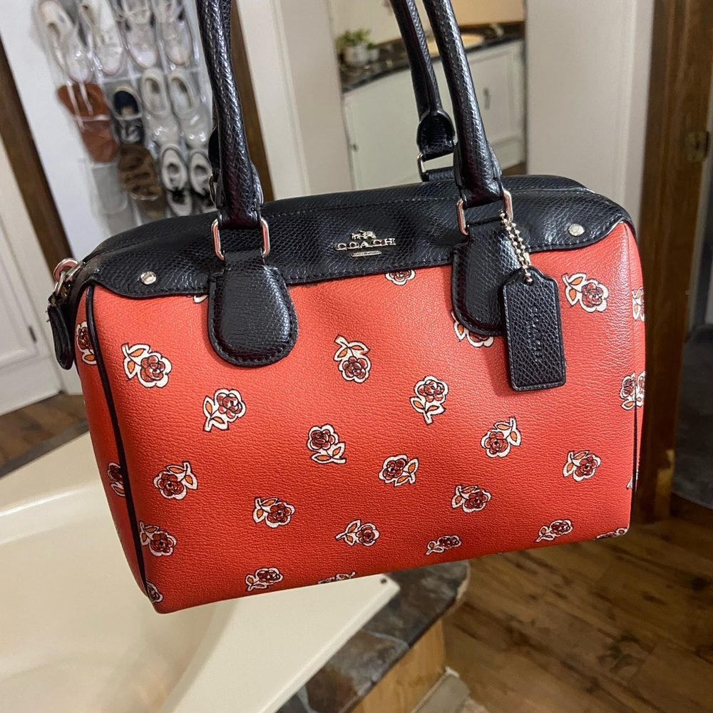 Coach Red and Black Hand Bag SOLD